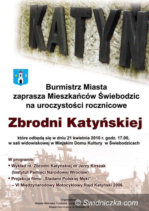 Region - Świebodzice: Uroczystości katyńskie w Świebodzicach