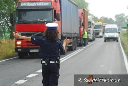 Świebodzice: Pech kierowcy ciężarówki