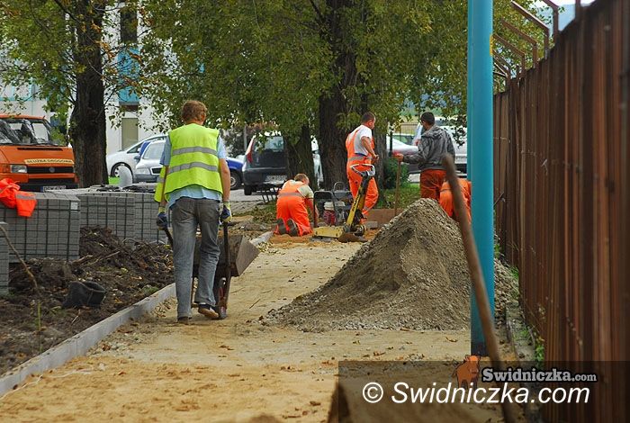 Świdnica: Przy Latawcu powstaje chodnik, będzie też parking, nareszcie!