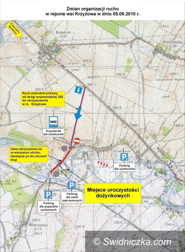 Krzyżowa: Święto Plonów w Krzyżowej – zmiana organizacji ruchu