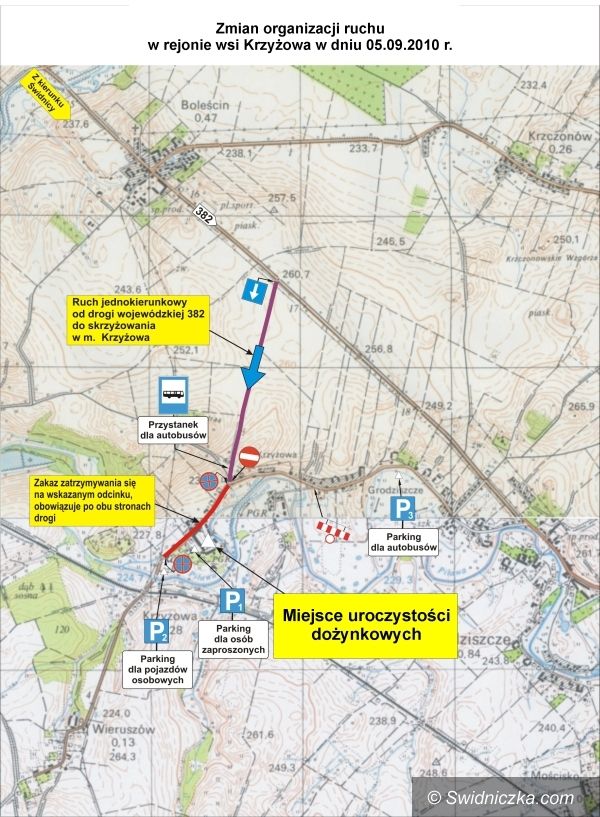 Krzyżowa: Święto Plonów w Krzyżowej – zmiana organizacji ruchu