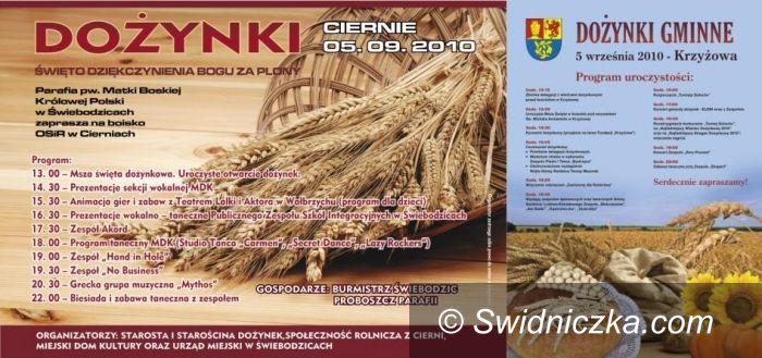 powiat świdnicki: Dożynki w Cierniach i w Krzyżowej
