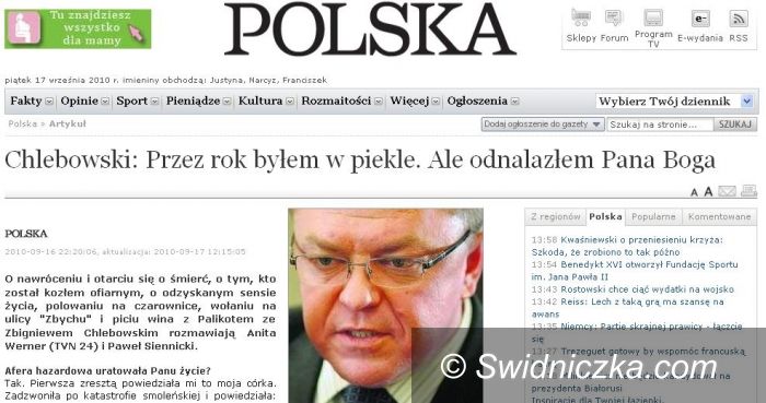 kraj: Zbigniew Chlebowski o piekle i Bogu