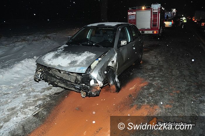 Komorów: Bardzo zimowa kolizja koło Komorowa