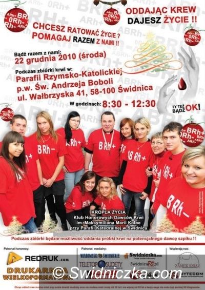 Świdnica: Przedświąteczna zbiórka krwi