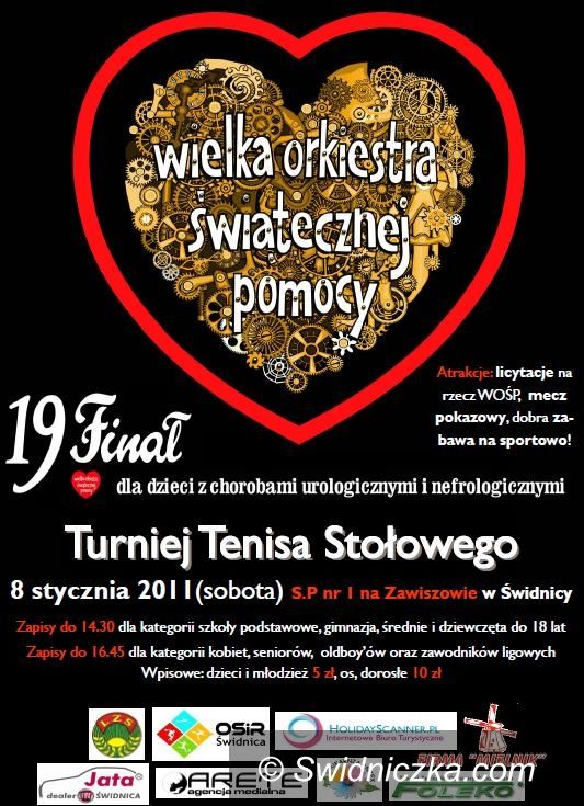 Świdnica: Turniej tenisa stołowego w ramach WOŚP