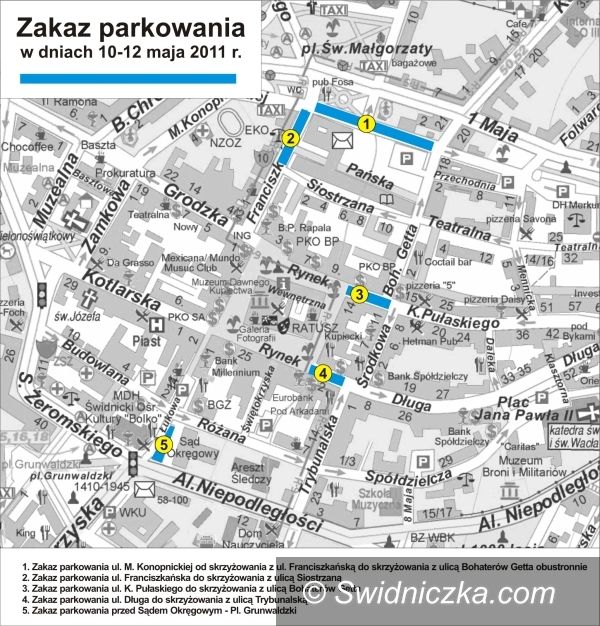 Świdnica: II Kongres Regionów w Świdnicy: Zmiany w parkowaniu 10–12 maja