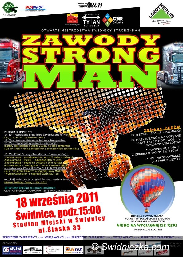Świdnica: Zawody Strong–Man – czekają nas wielkie emocje