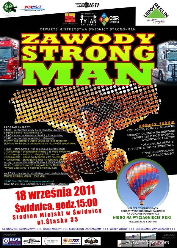 Świdnica: Zawody Strong–Man – czekają nas wielkie emocje