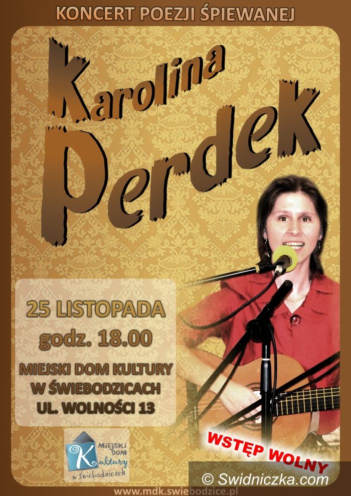 Świebodzice: Koncert poezji śpiewanej z Karoliną Perdek