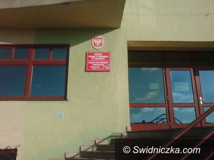 Świdnica: Wejście do USC będzie chwilowo przeniesione