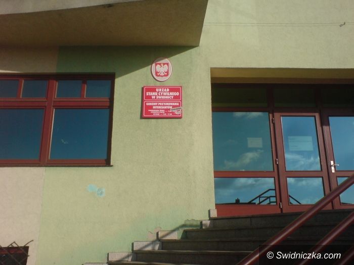 Świdnica: Wejście do USC będzie chwilowo przeniesione