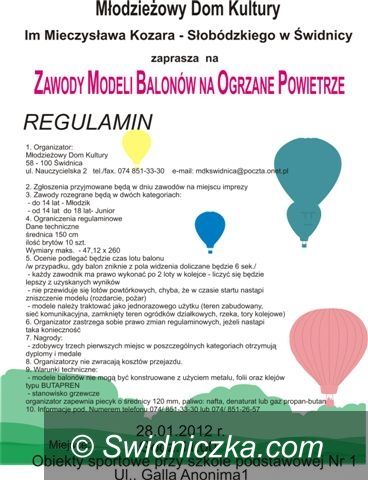 Świdnica: Balonowe zawody przy SP 1