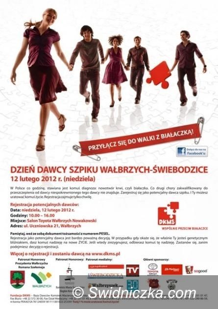 Wałbrzych/ Świebodzice: Podaruj komuś szansę na życie– podziel się swoim szpikiem
