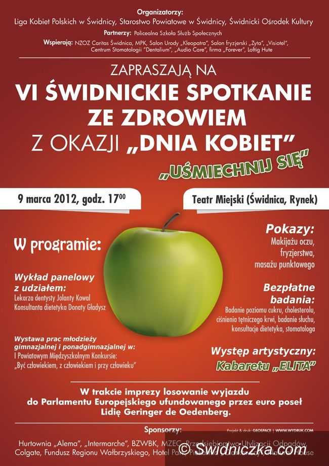 Świdnica: Spotkanie ze zdrowiem z okazji Dnia Kobiet