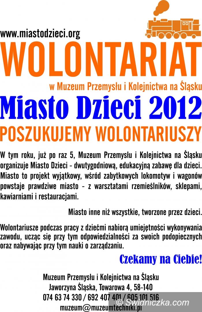 Jaworzyna Śląska: Miasto dzieci zaprasza wolontariuszy