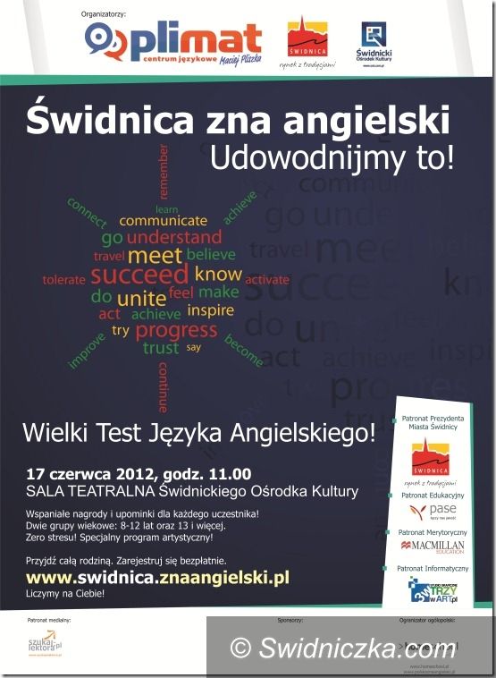 Świdnica: Znasz angielski?Możesz to sprawdzić w Wielkim Teście organizowanym w Świdnicy