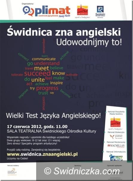 Świdnica: Znasz angielski?Możesz to sprawdzić w Wielkim Teście organizowanym w Świdnicy.Trwają zapisy