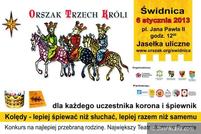 Świdnica: Orszak Trzech Króli dotrze do Świdnicy