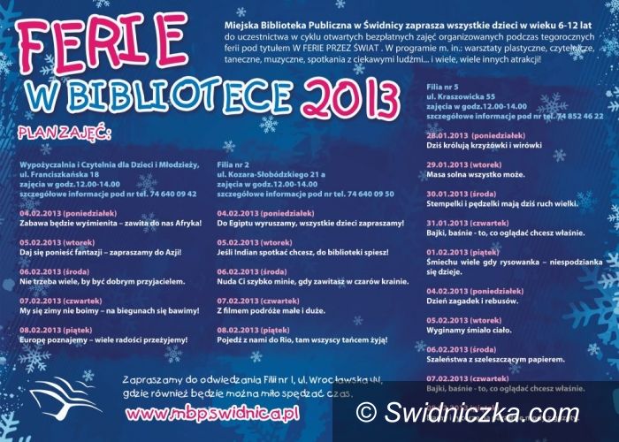 Świdnica: Ferie w Bibliotece