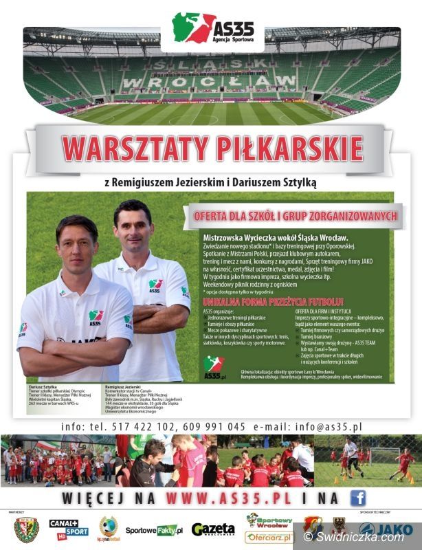 Wrocław/Świdnica: Warsztaty piłkarskie z Jezierskim i Sztylką