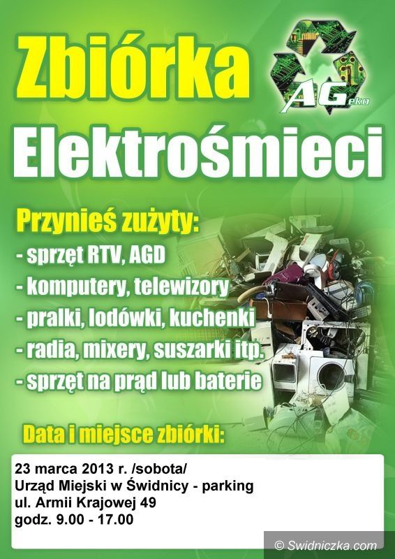 Świdnica: Wiosenna zbiórka elektrośmieci w Świdnicy