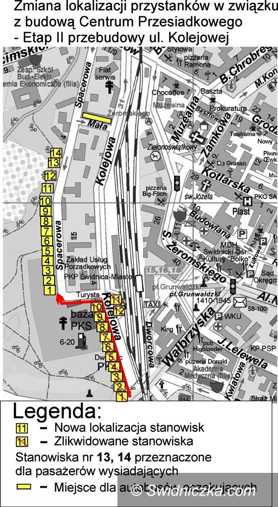 Świdnica: Ulica Kolejowa do przebudowy – zmiana organizacji ruchu