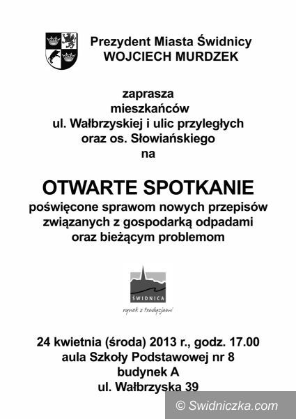 Świdnica: Prezydent Świdnicy spotka się z mieszkańcami