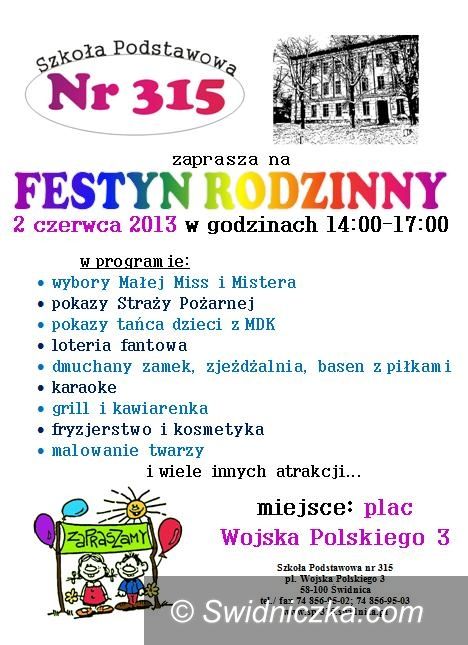 Świdnica: Festyn rodzinny w SP 315