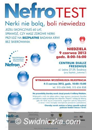 Świdnica: Bezpłatne badania pod kątem chorób nerek