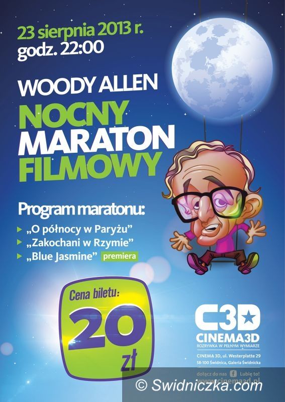 Świdnica: Noc z Woddy Allenem w Cinema 3D