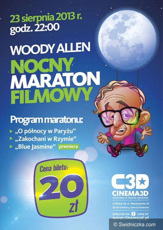Świdnica: Noc z Woddy Allenem w Cinema 3D