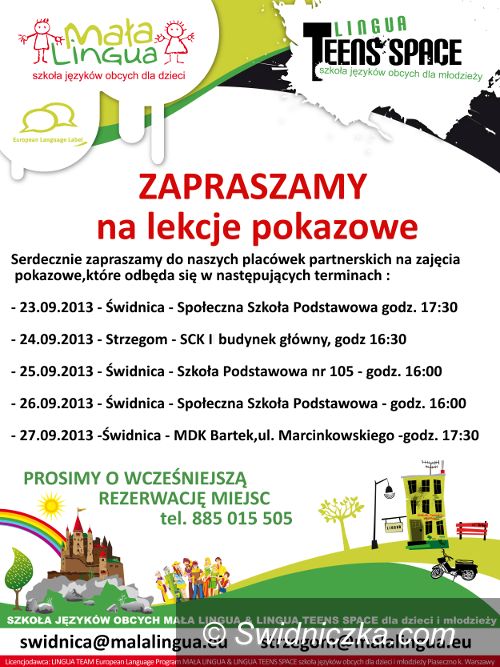 powiat świdnicki: Mała Lingua – lekcje pokazowe