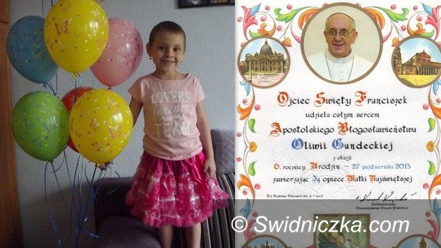 Świdnica: Wysłali kartki do chorej Oliwki