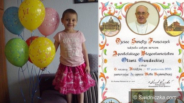 Świdnica: Wysłali kartki do chorej Oliwki