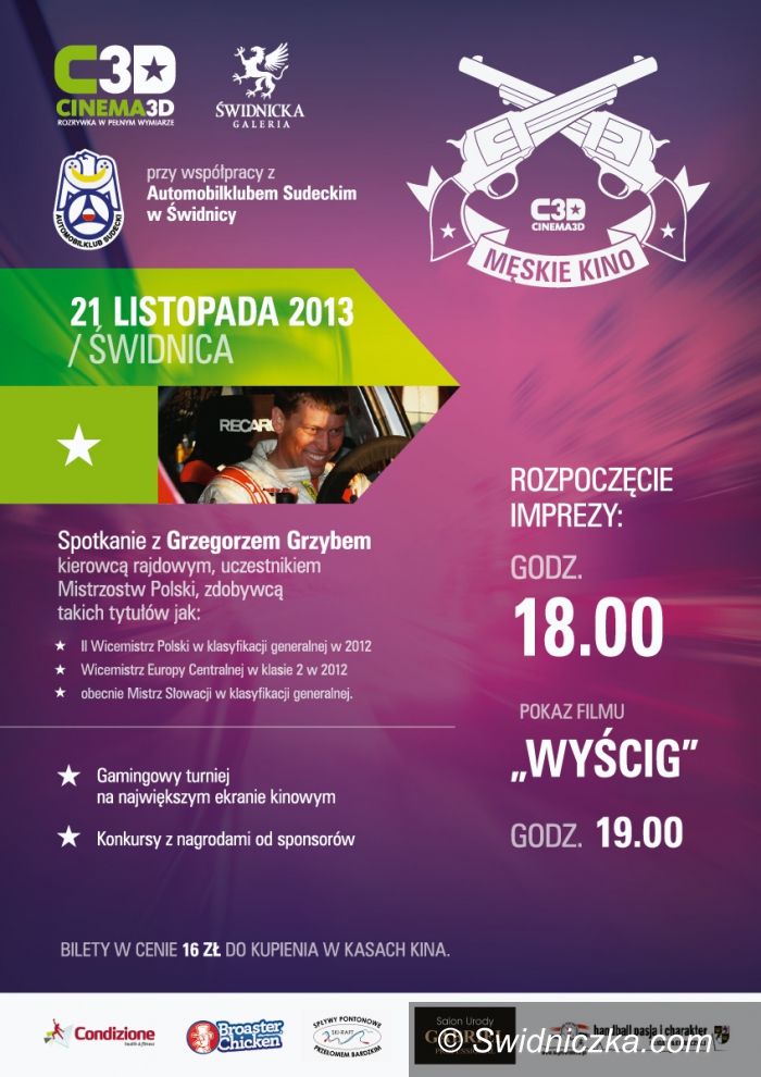 Świdnica: Pokaz specjalny filmy „Wyścig” i spotkanie z rajdowcem [KONKURS DLA CZYTELNIKÓW]