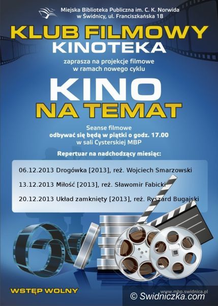 Świdnica: Grudniowe projekcje filmowe w MBP