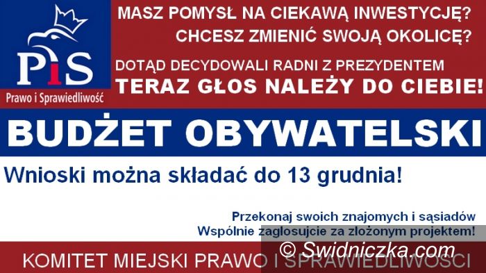 Świdnica: PiS promuje inicjatywę budżetu obywatelskiego w Świdnicy
