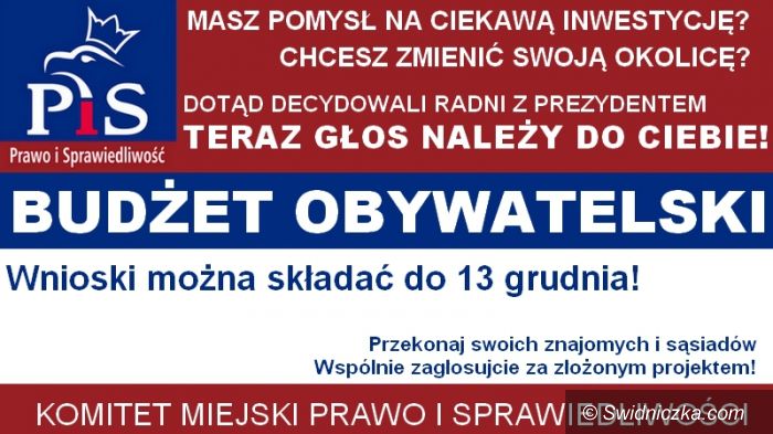 Świdnica: PiS promuje inicjatywę budżetu obywatelskiego w Świdnicy