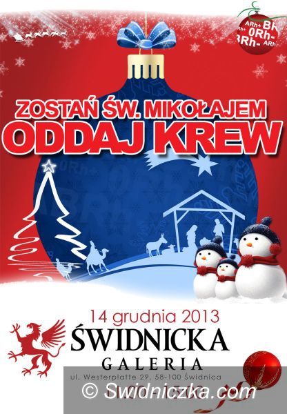 Świdnica: Podaruj krew – zostań świętym Mikołajem