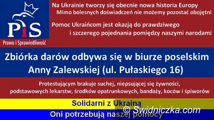 Świdnica: Rusza zbiórka darów dla Ukrainy