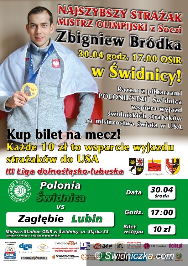 Świdnica: Piłkarze na pomoc strażakom! Zbigniew Bródka w Świdnicy!