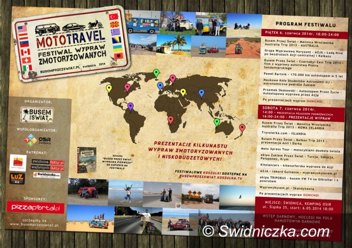 Świdnica: Zapraszamy na tegoroczny festiwal podróżniczy Mototravel w Świdnicy