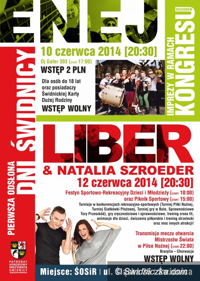Świdnica: Enej, Liber i Natalia Schroeder, turniej i piknik sportowy – rozgrzewka przed Dniami Świdnicy