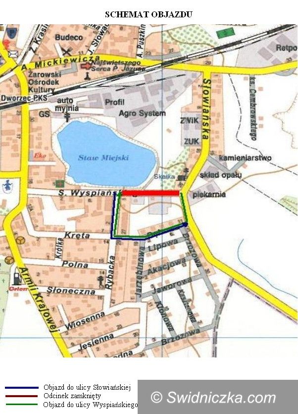 Żarów: Ulica Wyspiańskiego będzie zamknięta