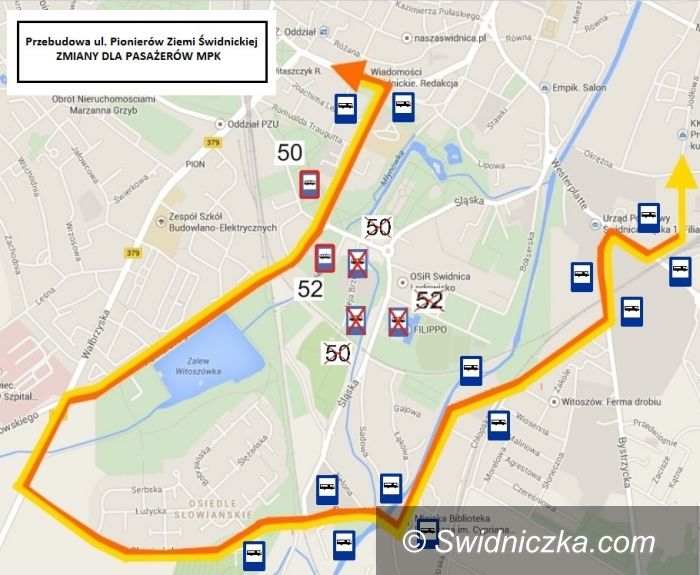Świdnica: Od poniedziałku przebudowa ul. Pionierów – zmiana organizacji ruchu