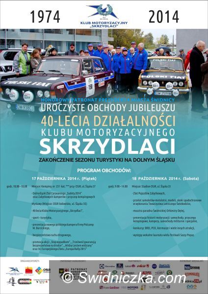 Świdnica: 40–lecie Klubu Motoryzacyjnego Skrzydlaci