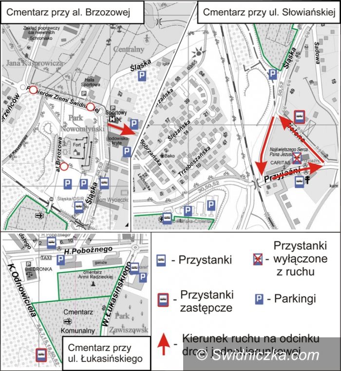Świdnica: 1 listopada w Świdnicy – będą zmiany w organizacji ruchu