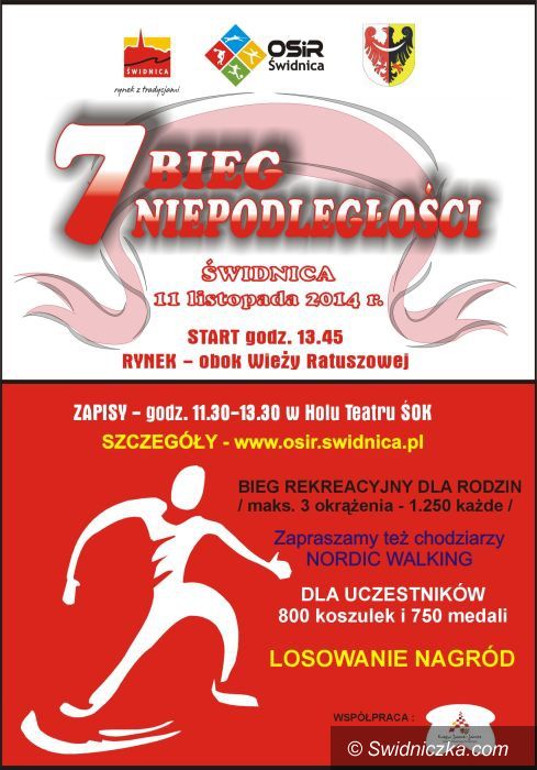 Świdnica: Siódma edycja Świdnickiego Biegu Niepodległości