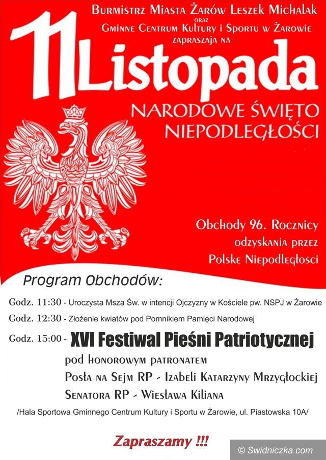 Żarów: Święto Niepodległości w Żarowie